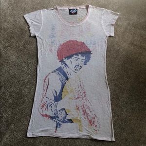 Jimi Hendrix sheer long top/short dress